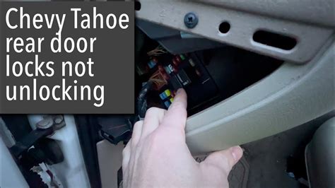 rear door not locking .